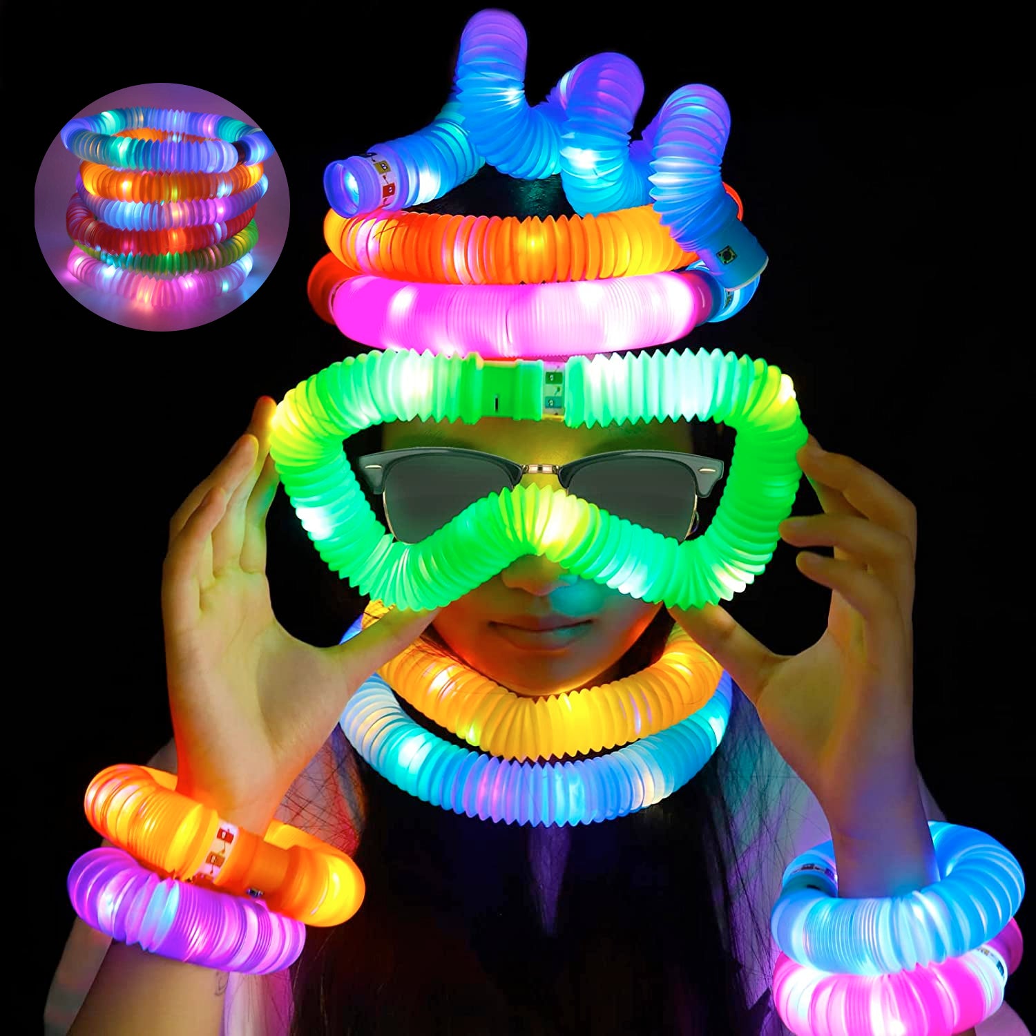 8055 Mini Pop Tubes Colourful Tubes Sensory Toys Stretch Pipe Toy Fidget Tube Toys Pull Tubes Fidget Toys Sensory Stretch Tubes Fun Tubes For Autism Children Kids Adult Reduce Anxiety (Pack Of 12) 8055 Mini Pop Tubes Colourful Tubes Sensory Toys Stretch Pipe Toy Fidget Tube Toys Pull Tubes Fidget Toys Sensory Stretch Tubes Fun Tubes For Autism Children Kids Adult Reduce Anxiety (Pack Of 12)